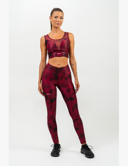 NEBBIA High-waisted mesh leggings IMPACT red
