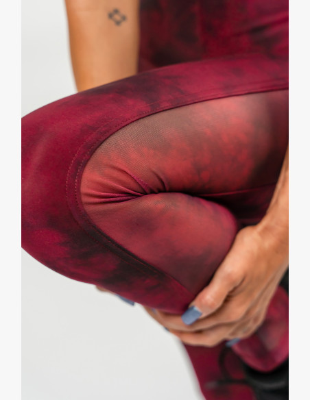 NEBBIA High-waisted mesh leggings IMPACT red