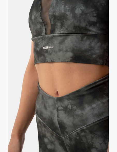 NEBBIA Green ECO leggings "Breathe" with mesh green