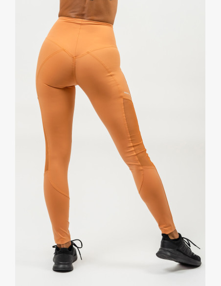 NEBBIA High-waisted mesh leggings PERFORMANCE orange