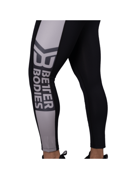 CHRYSTIE HIGH BLACK/STEEL GREY Leggings - Better Bodies