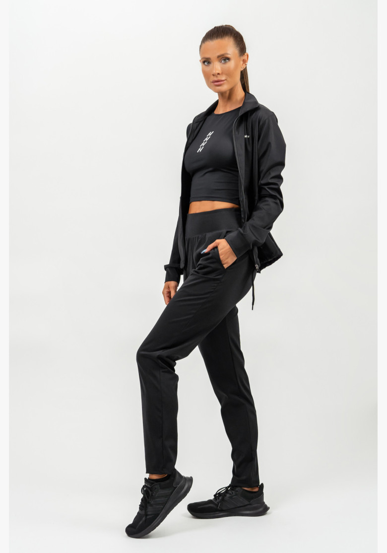 NEBBIA Zip-up hoodie with SLEEK black