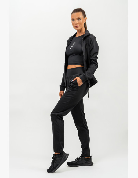 NEBBIA Zip-up hoodie with SLEEK black