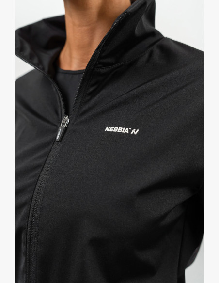 NEBBIA Zip-up hoodie with SLEEK black