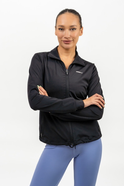 NEBBIA Zip-up hoodie with SLEEK black