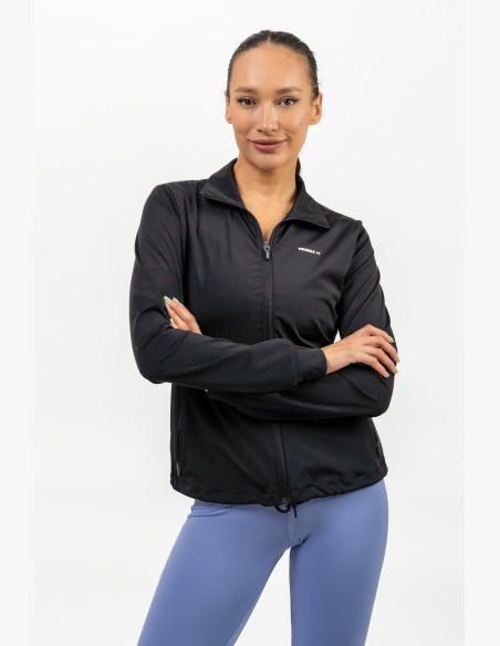 NEBBIA Zip-up hoodie with SLEEK black