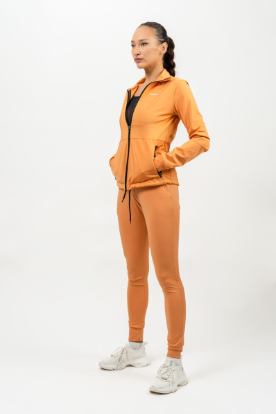 NEBBIA Zipped hoodie with SLEEK orange