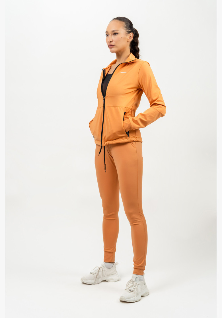 NEBBIA Mikina na zips s odleskom SLEEK oranžová