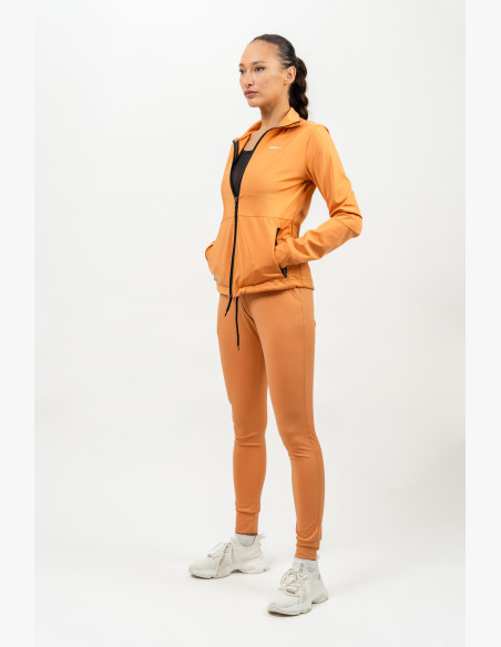 NEBBIA Zipped hoodie with SLEEK orange