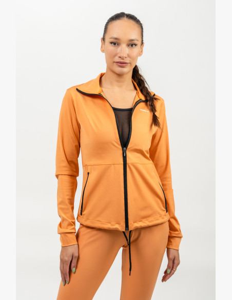 NEBBIA Zipped hoodie with SLEEK orange