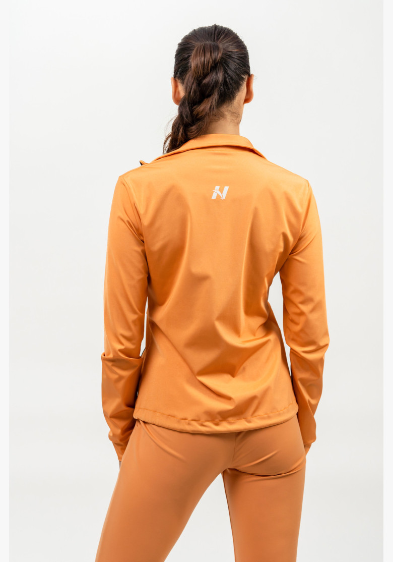 NEBBIA Zipped hoodie with SLEEK orange