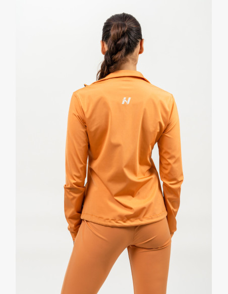 NEBBIA Zipped hoodie with SLEEK orange