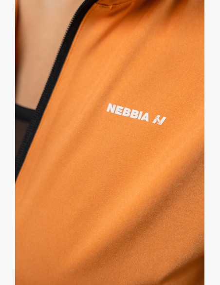 NEBBIA Zipped hoodie with SLEEK orange