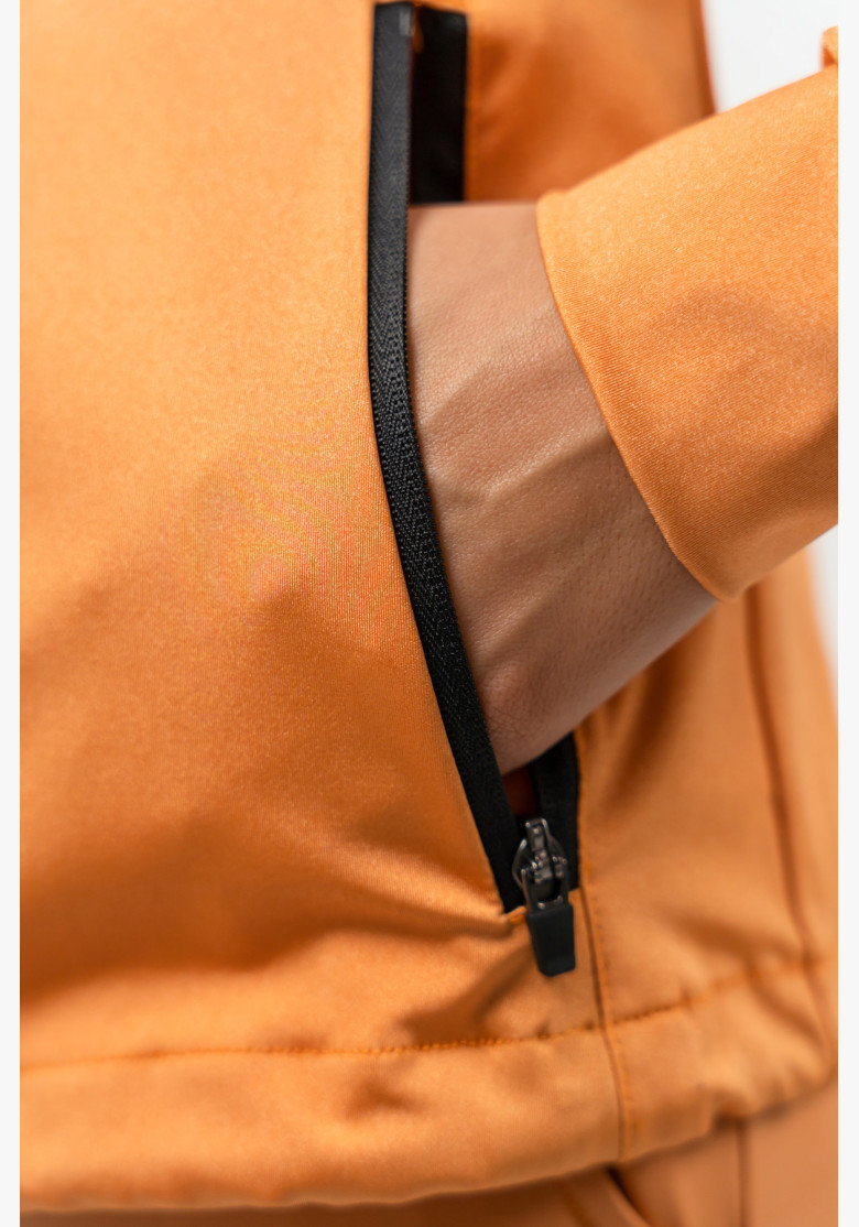 NEBBIA Zipped hoodie with SLEEK orange