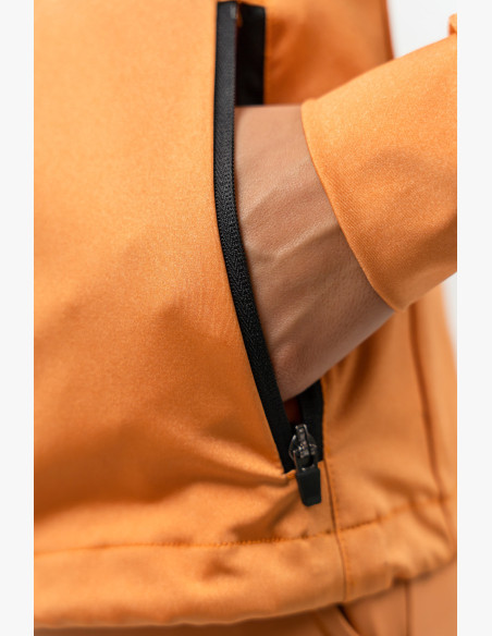 NEBBIA Zipped hoodie with SLEEK orange