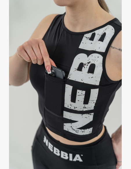 NEBBIA Tank top SNATCHED black