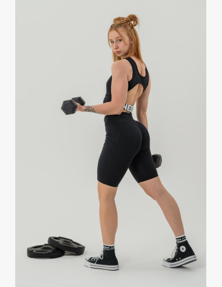 NEBBIA Crop top tank top GYM THERAPY black