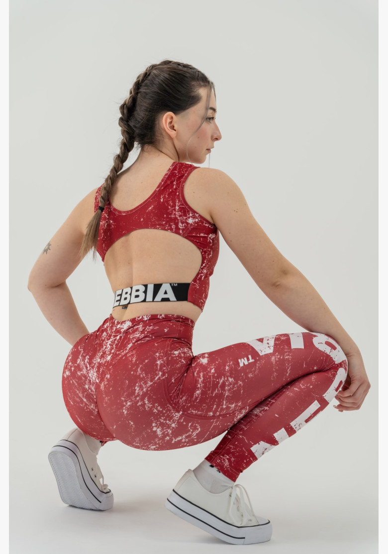 NEBBIA Exercise leggings ROUGH GIRL red NEBBIA Exercise leggings ROUGH GIRL red