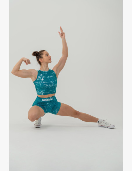 NEBBIA Leggings high waisted 5″ HAMMIES green