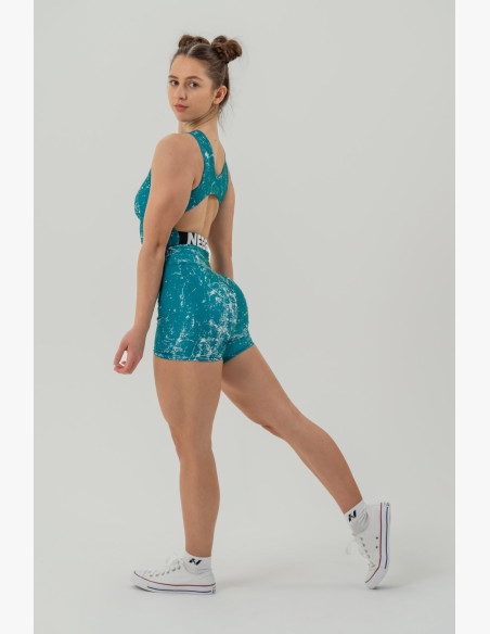 NEBBIA Leggings high waisted 5″ HAMMIES green