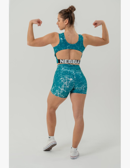 NEBBIA Leggings high waisted 5″ HAMMIES green