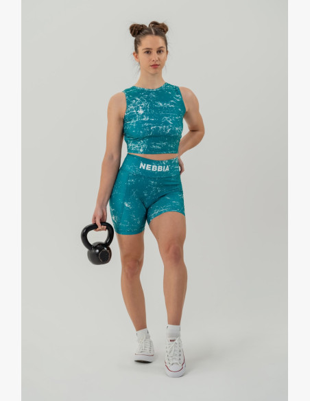 NEBBIA Leggings high waisted 5″ HAMMIES green