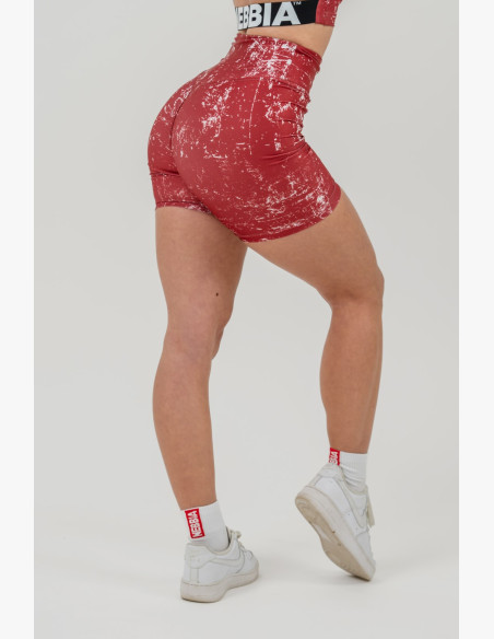 NEBBIA Leggings high waisted 5″ HAMMIES red