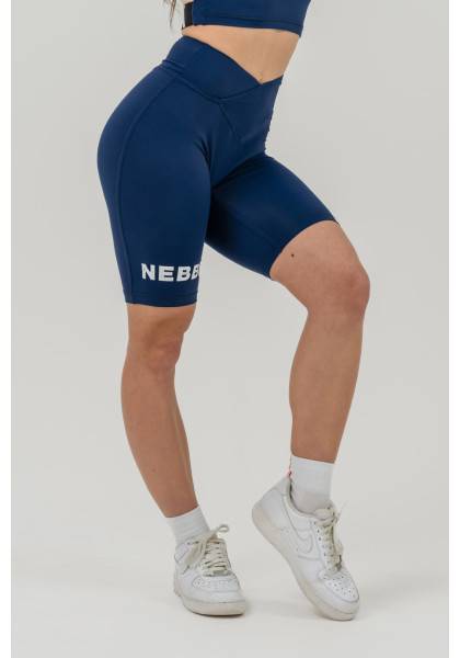 NEBBIA Leginové šortky s vysokým pásom 9″ SNATCHED modré