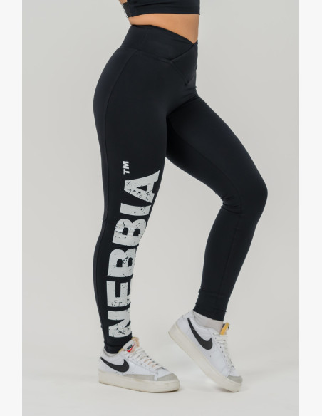NEBBIA Fitness leggings with high waist GLUTE CHECK black