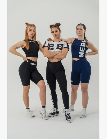 NEBBIA Fitness leggings with high waist GLUTE CHECK black