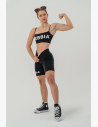 The bandeau cut mini top without padding is soft, doesn't pinch anywhere and thanks to the low support is incredibly comfortable to wear on those days when you'd rather leave a solid sports bra at home.