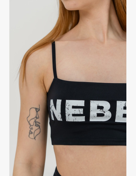 NEBBIA Bandeau bra BACK CHECK black
