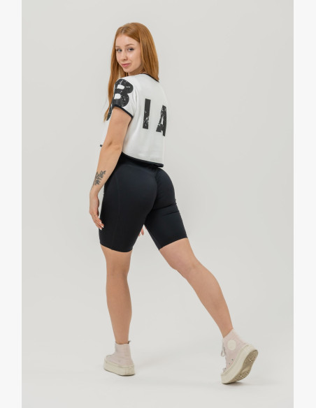 NEBBIA Crop top t-shirt GAME ON white