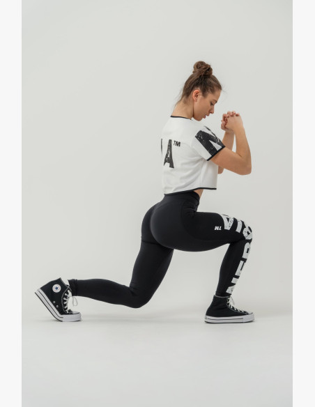 NEBBIA Crop top t-shirt GAME ON white