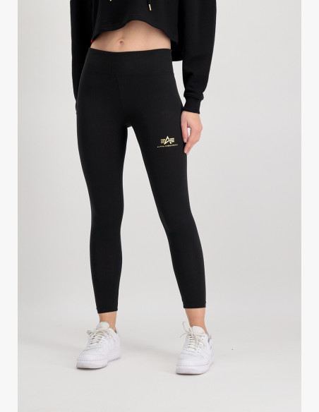 Alpha Industries Basic SL Foil Print leggings black yellow gold