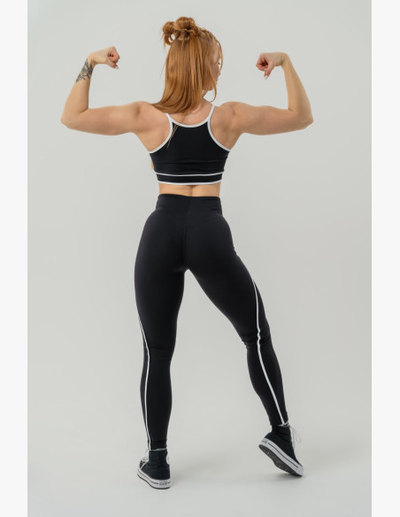 NEBBIA Sports bra medium support MY RULES black