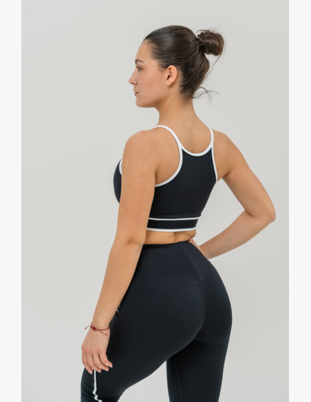 NEBBIA Sports bra medium support MY RULES black