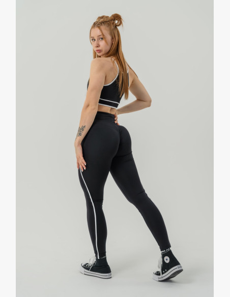 NEBBIA Sports bra medium support MY RULES black