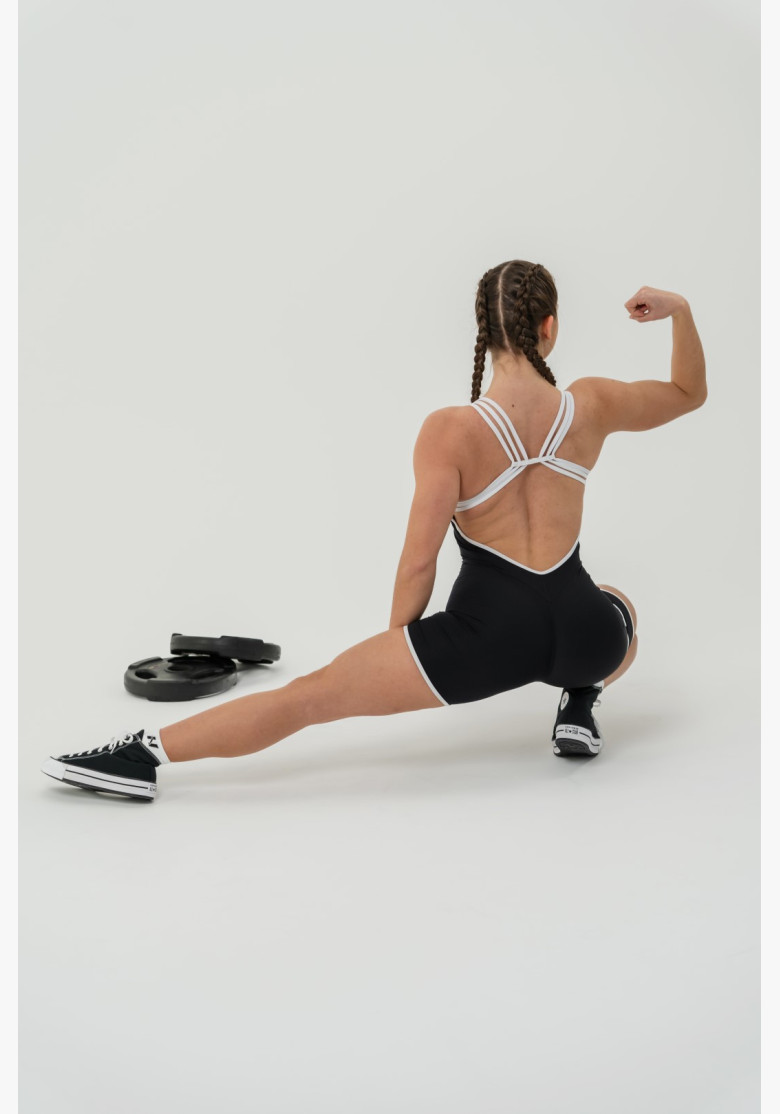 NEBBIA Fitness jumpsuit 5″ HAMMIES black