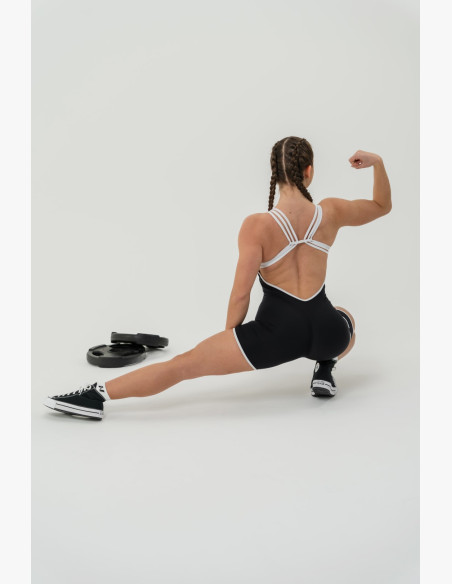 NEBBIA Fitness jumpsuit 5″ HAMMIES black