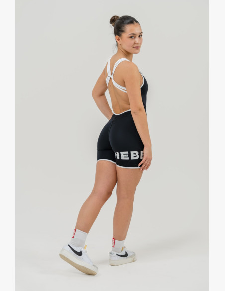 NEBBIA Fitness jumpsuit 5″ HAMMIES black