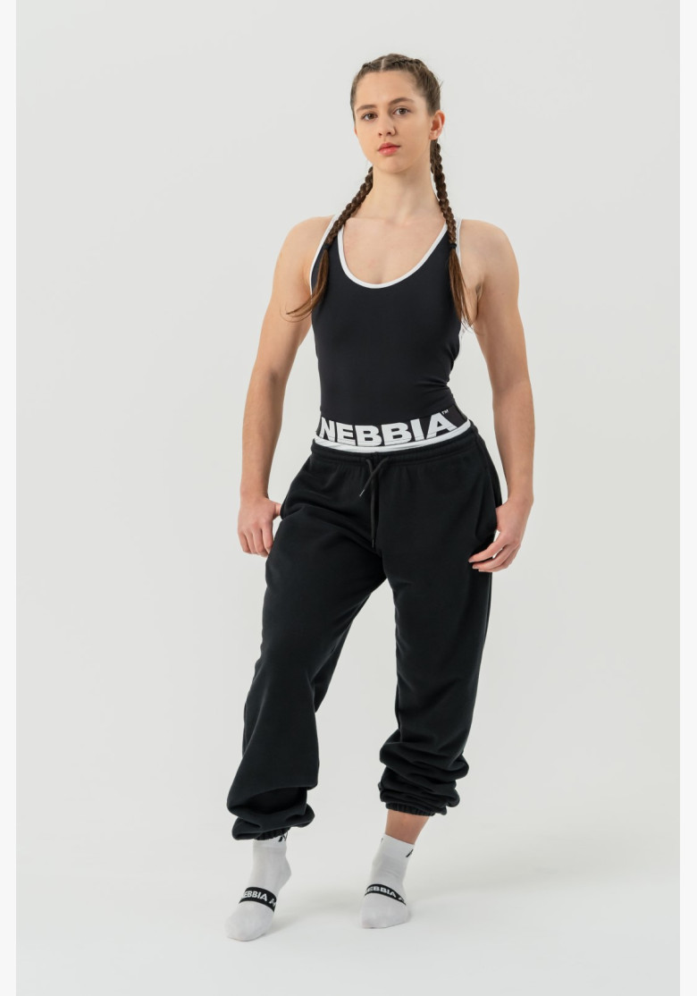 NEBBIA Fitness jumpsuit 5″ HAMMIES black