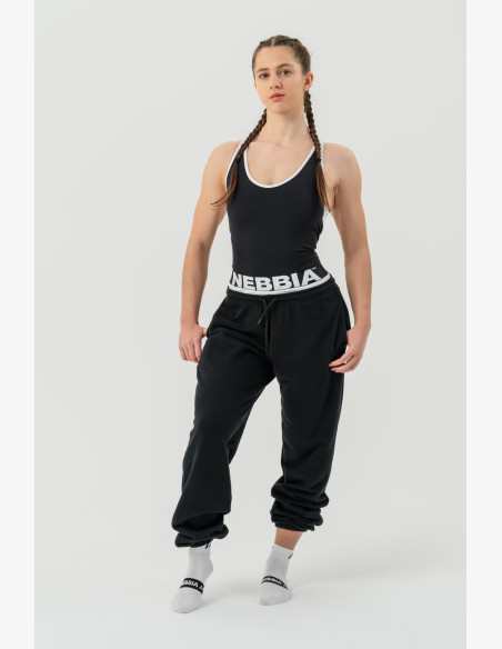 NEBBIA Fitness jumpsuit 5″ HAMMIES black