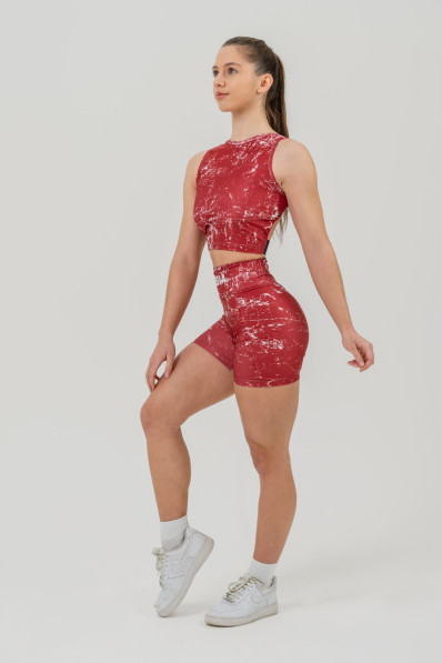 NEBBIA Crop top tielko ROUGH GIRL červené