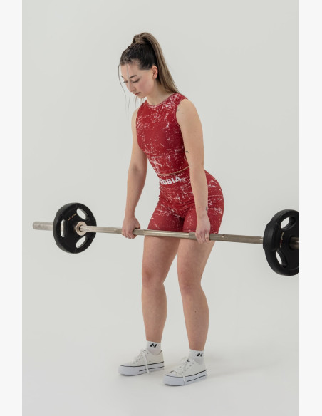 NEBBIA Crop top tank top ROUGH GIRL red