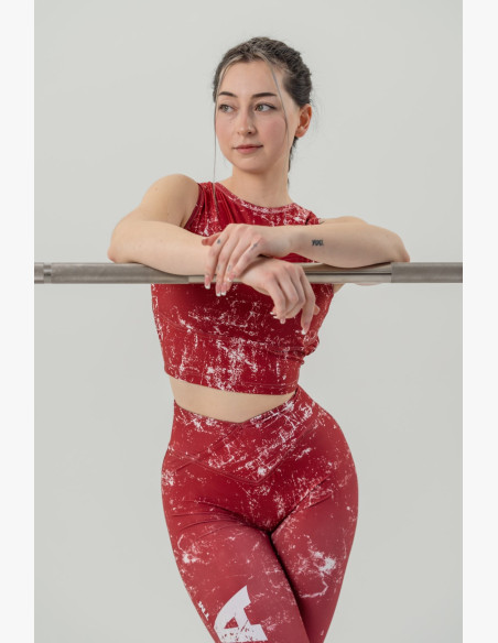 NEBBIA Crop top tank top ROUGH GIRL red