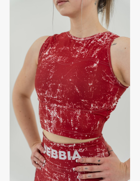NEBBIA Crop top tank top ROUGH GIRL red