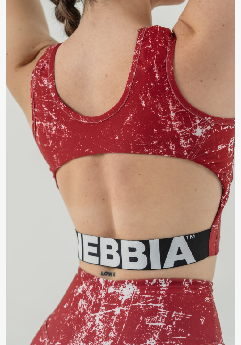 NEBBIA Crop top tank top ROUGH GIRL red NEBBIA Crop top tank top ROUGH GIRL red