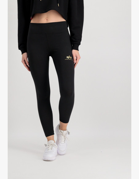 Alpha Industries Basic SL Foil Print leggings black yellow gold