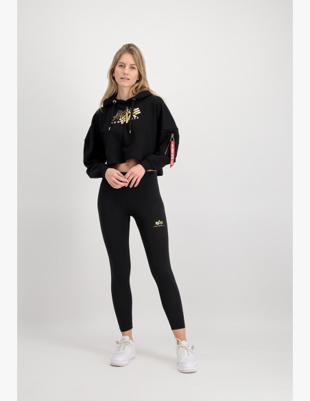 Alpha Industries Basic SL Foil Print leggings black yellow gold
